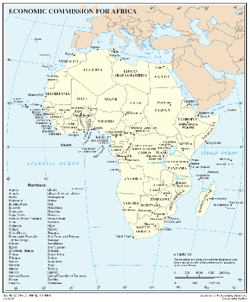 Карта государств Африки