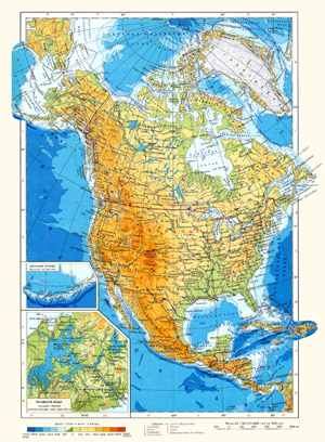 Карта Северной Америки на русском
