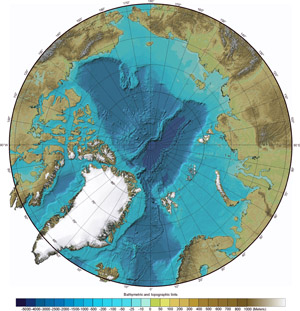 Геграфическая карта Арктики