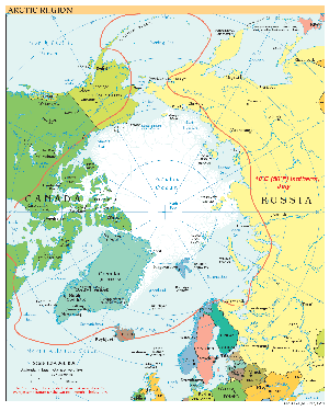 Политическая карта Арктики