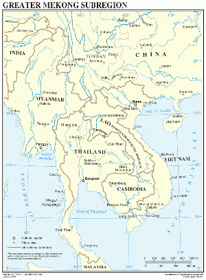 Карта Юго-Восточной Азии (Меконг)
