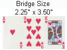 игральные карты стандартного размера или бридж размера bridge size