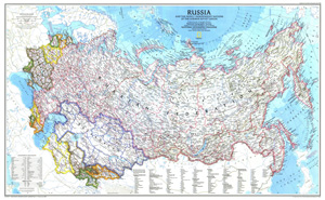 Карта России от Natioanl Geographic