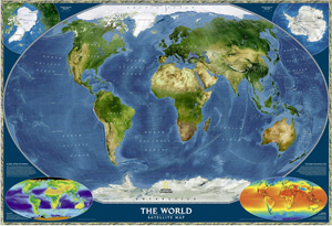 Спутниковая карта мира