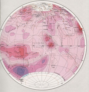 Карта высот геоида Венеры