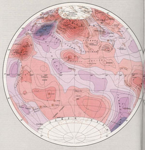 Карта высот геоида Венеры