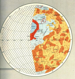 Геолого-морфологическая карта Меркурия правая часть