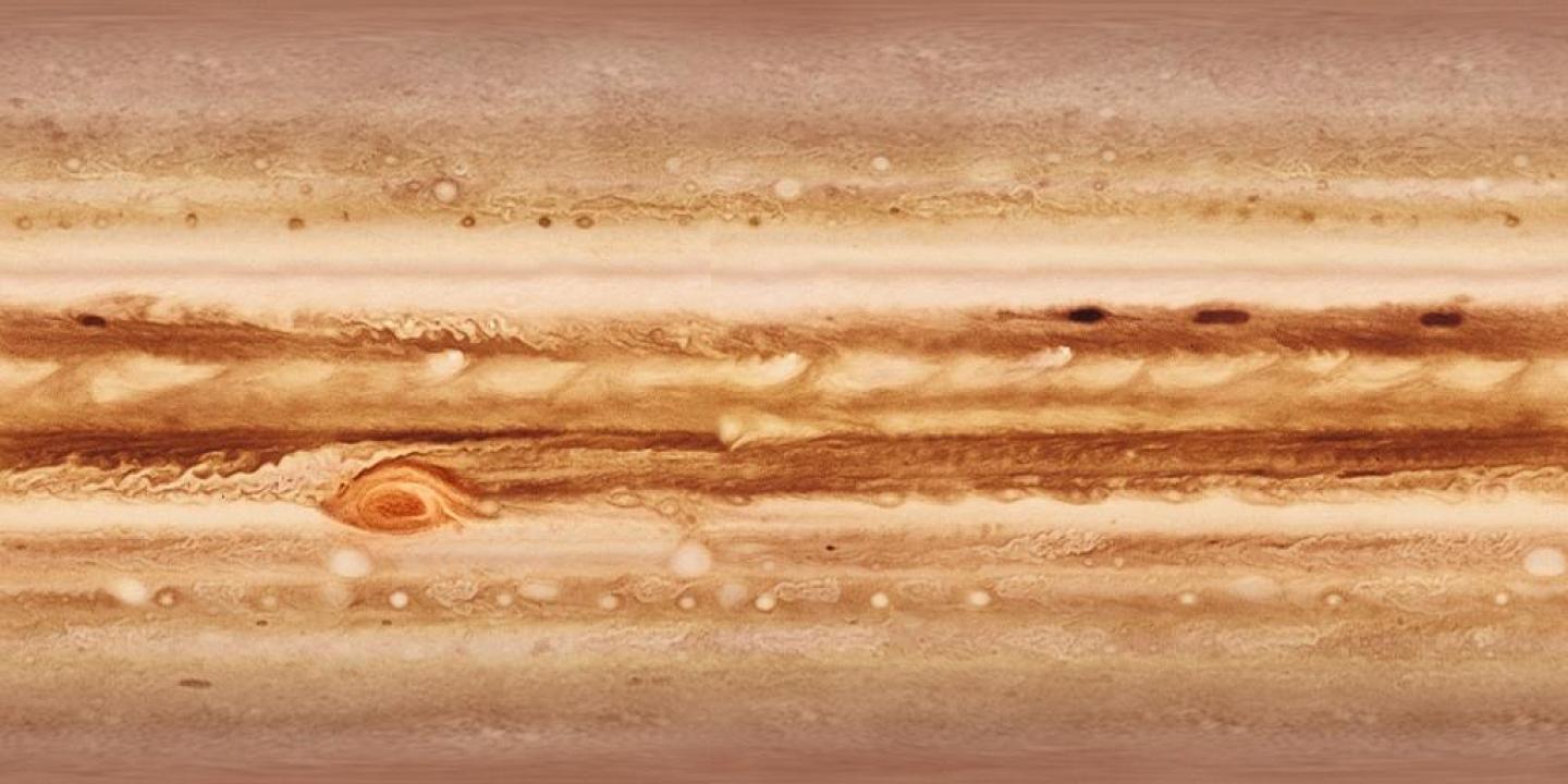 Карта развёртки поверхности Юпитера