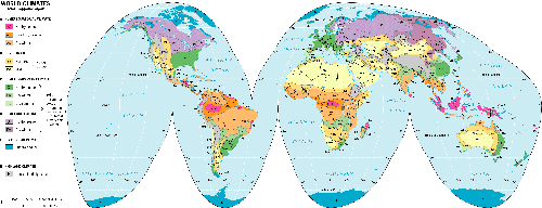 Климатическая карта мира