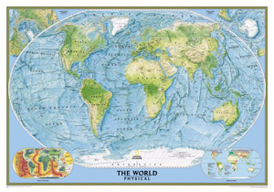 Физическая карта мира