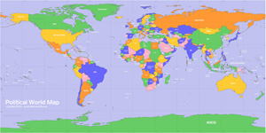 Страны на карте мира