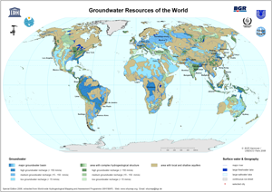 Карта мира подземных источников воды